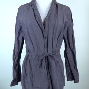 EILEEN FISHER COTTON DRAWSTRING JACKET PM